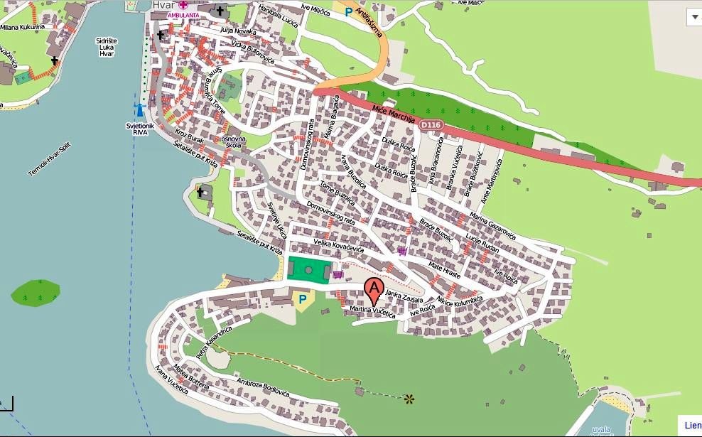 Map of Hvar